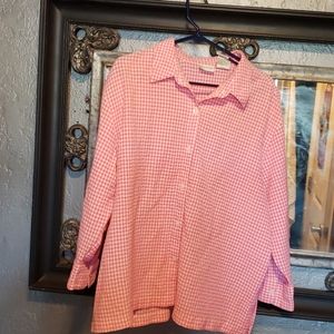 Adorable Pink & White Checkered blouse